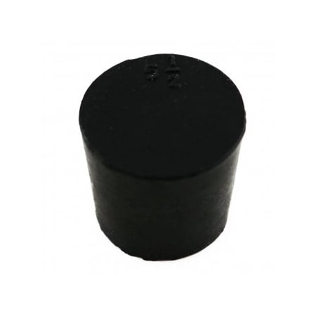 United Scientific Laboratory Grade Rubber Stopper, Black SBR Rubber, Size No 5 1/2, 28 x 24 x 25mm, 21 per Pkg, 21PK 259150-55